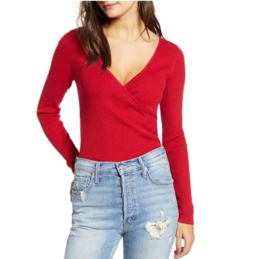 Leith Rib Wrap Sweater